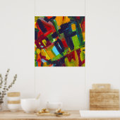 Poster Peinture abstraite colorée '304' de Kandinsky (Cuisine)