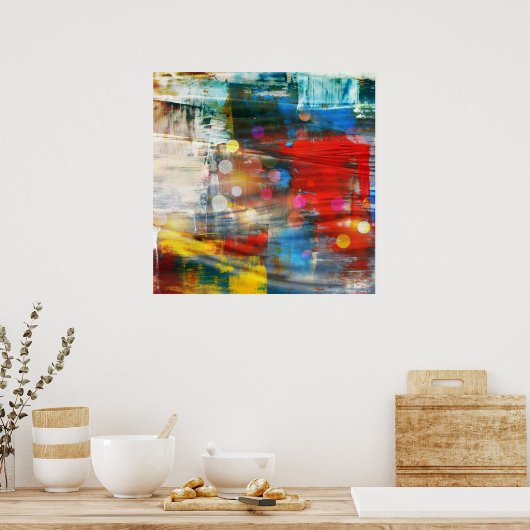 Poster Peinture Abstraite colorée Design (Cuisine)
