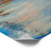 Poster Peinture abstraite couleur aérée (Coin)