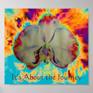 Poster peinture Abstraite couleur aquarelle orchidée