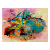 Poster Peinture Abstraite couleur énergétique (Devant)