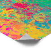 Poster Peinture Abstraite couleur texturée (Coin)