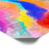 Poster Peinture Abstraite couleur texturée (Coin)