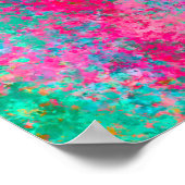 Poster Peinture Abstraite couleur texturée (Coin)