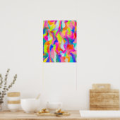 Poster Peinture Abstraite couleur texturée (Cuisine)