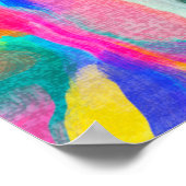 Poster Peinture Abstraite couleur texturée (Coin)