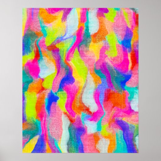 Poster Peinture Abstraite couleur texturée (Devant)