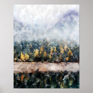 Poster Peinture abstraite d'aquarelle