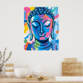 Poster Peinture Abstraite de Bouddha (Cuisine)