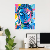 Poster Peinture Abstraite de Bouddha (Bureau à domicile)