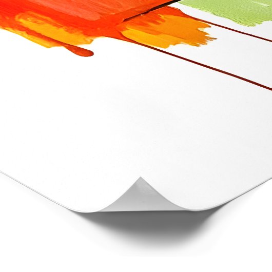 Poster Peinture Abstraite de Bouddha d'Art Moderne Multic (Coin)