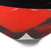 Poster peinture Abstraite de chat noir (Coin)