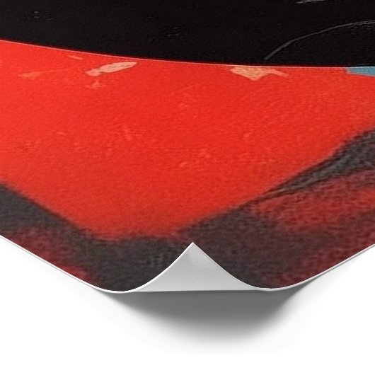 Poster peinture Abstraite de chat noir (Coin)