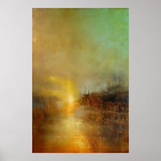 Poster Peinture abstraite de coucher de soleil de William (Devant)