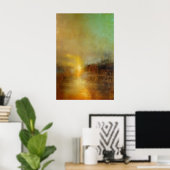 Poster Peinture abstraite de coucher de soleil de William (Bureau à domicile)
