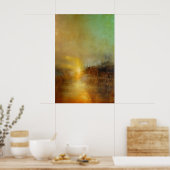 Poster Peinture abstraite de coucher de soleil de William (Cuisine)