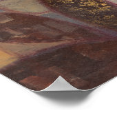 Poster Peinture Abstraite de feuilles florales par Norman (Coin)