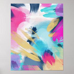 Poster Peinture abstraite de Fleur //