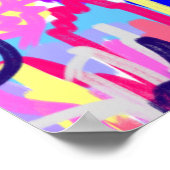 Poster Peinture Abstraite de Formes et de Couleurs (Coin)