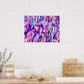 Poster Peinture Abstraite de Formes et de Couleurs (Cuisine)
