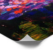 Poster Peinture Abstraite de la côte océanique (Coin)