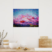 Poster Peinture Abstraite de la côte océanique (Cuisine)