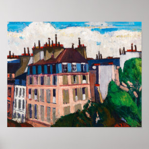 Poster Peinture Abstraite de la Ville de Paris Vintage