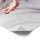 Poster Peinture abstraite de luxe en encre d'alcool (Coin)