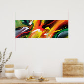 Poster Peinture Abstraite de vitesse contemporaine (Cuisine)