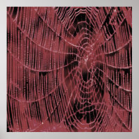 Peinture Abstraite D'Un Cobweb Magenta Rose