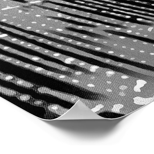 Poster Peinture Abstraite D'Une Cobweb Blanc Gris Sur Noi (Coin)