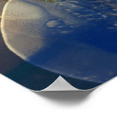 Poster Peinture Abstraite en or noir Fluide (Coin)