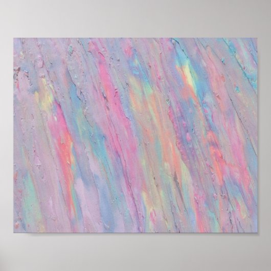 Poster Peinture Abstraite Fille colorée Arc-en-ciel (Devant)