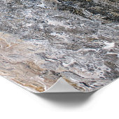 Poster Peinture Abstraite Gris Noir Or Blanc Artwork (Coin)