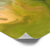 Poster Peinture Abstraite jaune et noire (Coin)