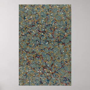 Poster Peinture Abstraite Marbrée
