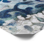 Poster Peinture Abstraite Moden Imprimer Azure Elegy (Coin)