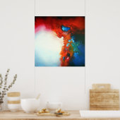 Poster Peinture Abstraite moderne colorée (Cuisine)