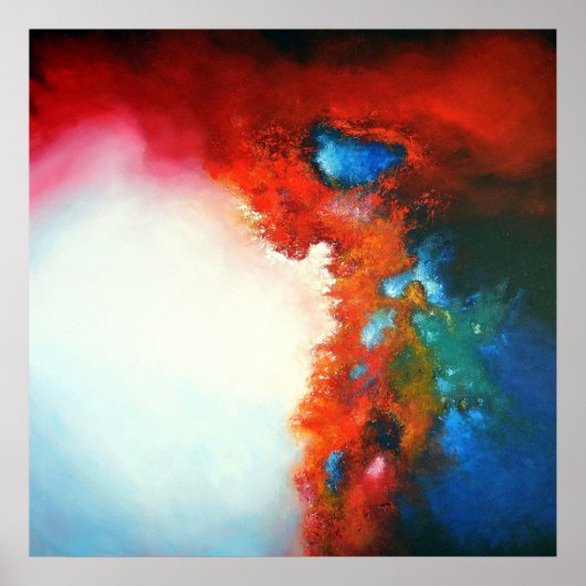 Poster Peinture Abstraite moderne colorée (Devant)