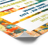 Poster Peinture Abstraite multicolore, exposition d'artis (Coin)