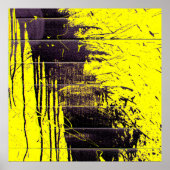 Poster Peinture abstraite noire goutte sur un oeil brilla (Devant)