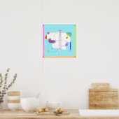 Poster Peinture Abstraite numérique (Cuisine)