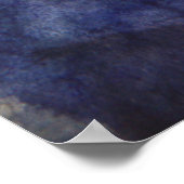 Poster Peinture abstraite orange verte et bleue (Coin)