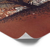 Poster Peinture Abstraite Paysage Arbre Art (Coin)