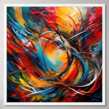 Peinture abstraite perdue dans la forêt qui ressem