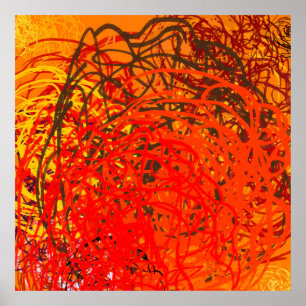 Poster Peinture Abstraite sur toile. Art fait main. Color