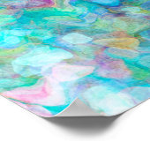 Poster Peinture Abstraite texturée colorée (Coin)