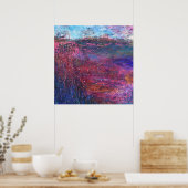 Poster Peinture Abstraite texturée violet rose (Cuisine)