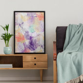 Poster Peinture Abstraite unique colorée amusante