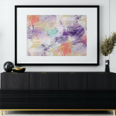 Poster Peinture Abstraite unique colorée amusante